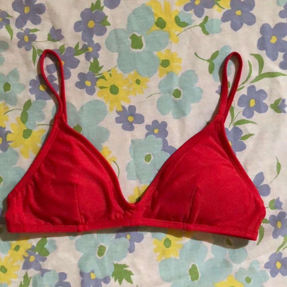 JCrew French bikini top adjustable XS Red